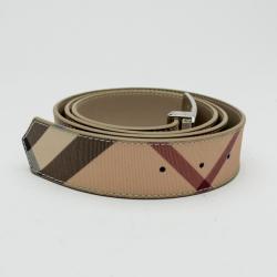 Pre Owned Burberry Barnesfield Classic Haymarket Check Belt Size 40