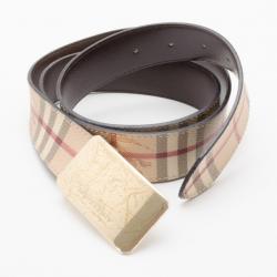 مملوكة مسبقًا Burberry Barnesfield Classic Haymarket Check Belt