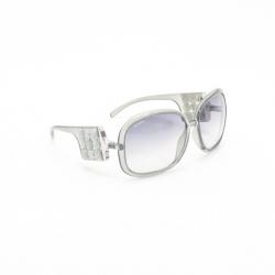 Pre Owned Burberry Clear Oversized Round Framed Sunglasses