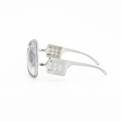 Pre Owned Burberry Clear Oversized Round Framed Sunglasses