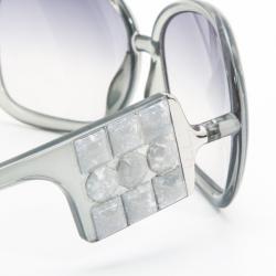 Pre Owned Burberry Clear Oversized Round Framed Sunglasses