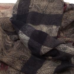 مملوكة مسبقًا Burberry Beige Novacheck Floral Stole