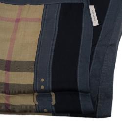 Pre Owned Burberry Novacheck Modal and Cashmere Brown Stole