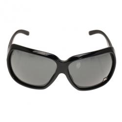 Pre Owned Burberry Black Oversized Square Sunglasses