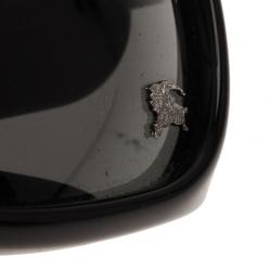 Pre Owned Burberry Black Oversized Square Sunglasses