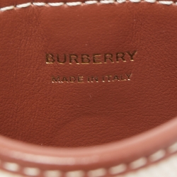 Pre Owned Burberry Off White/Brown Canvas And Leather Anne Phone Case