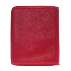 Pre Owned Burberry London Red Leather iPad 2 Case