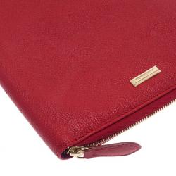 Pre Owned Burberry London Red Leather iPad 2 Case