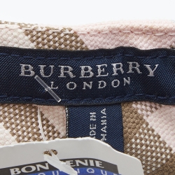 Burberry Pink Nova Check Print Cotton Visor One Size