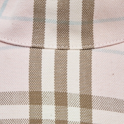 Burberry Pink Nova Check Print Cotton Visor One Size