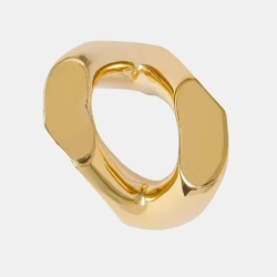 Pre Owned Burberry Chain Link Gold Tone Single Cuff Earring