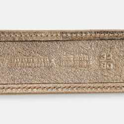 مملوكة مسبقًا Burberry Beige/Gold Haymarket Check PVC and Leather Buckle Belt 80CM