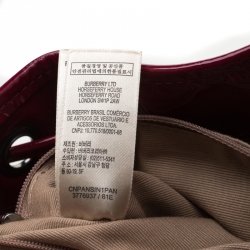 Burberry Beige/Red PVC and Patent Leather Backpack