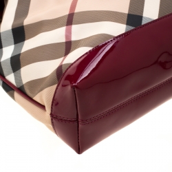 Burberry Beige/Red PVC and Patent Leather Backpack