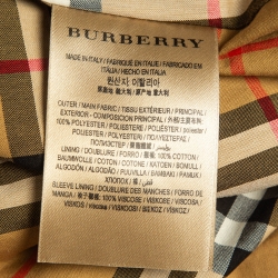 Pre Owned Burberry Green Faux Fur Single Breasted Coat S