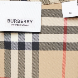 Pre Owned Burberry Brown Checked Jersey Leggings Set S/M
