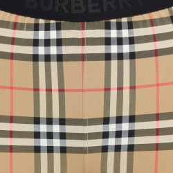 Pre Owned Burberry Brown Checked Jersey Leggings Set S/M
