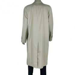 Pre Owned Burberry Taupe Men's Cotton Trench Coat XXXL