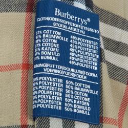 Pre Owned Burberry Taupe Men's Cotton Trench Coat XXXL