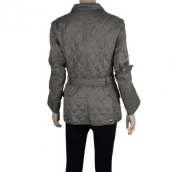 مملوكة مسبقًا Burberry Mid-Length Diamond Quilted Jacket M