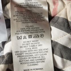 Pre Owned Burberry Brit Red Diamond Quilted Button Front Jacket XS