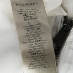 Pre Owned Burberry London Off White Short Sleeve Peplum Dress L