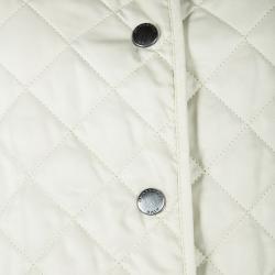 مملوكة مسبقًا جاكت بربري بريت أزرار أمامية مبطن ألماس أصفر فاتح XL