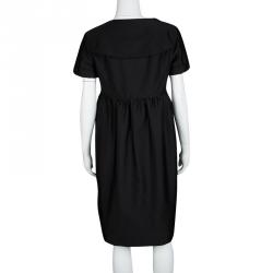 Pre Owned Burberry London Black Short Sleeve Trench Dress M