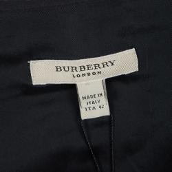 Pre Owned Burberry London Black Short Sleeve Trench Dress M