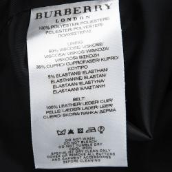 Pre Owned Burberry London Black Short Sleeve Trench Dress M