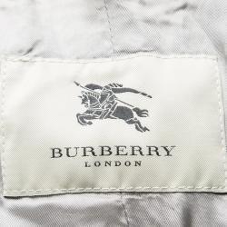Pre Owned Burberry London Multicolor Checked Wool Long Coat XS
