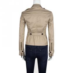 Pre Owned Burberry Brit Khaki Bethersden Honey Jacket XS