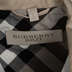 Pre Owned Burberry Brit Khaki Bethersden Honey Jacket XS