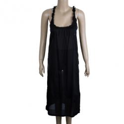 Pre Owned Burberry Black Short Dress M