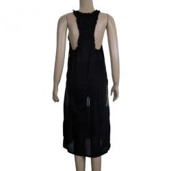 Pre Owned Burberry Black Short Dress M