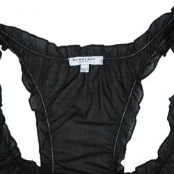 Pre Owned Burberry Black Short Dress M