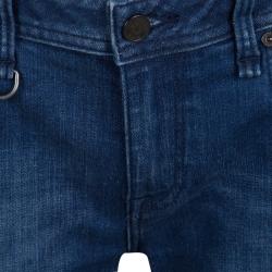 Pre Owned Burberry brit Indigo Dark Wash Faded Effect Denim Westbourne Skinny Jeans M