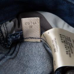 Pre Owned Burberry brit Indigo Dark Wash Faded Effect Denim Westbourne Skinny Jeans M
