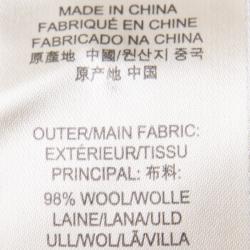 Pre Owned جاكت بربري بريت صوف سحاب أمامي نمط رش أسود وبني L