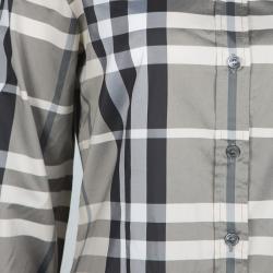 Pre Owned Burberry London Checked Long Sleeve Button Front Shirt M