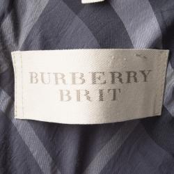 مملوكة مسبقًا Burberry Brit Black Wool Cashmere Belted Trench Coat XS