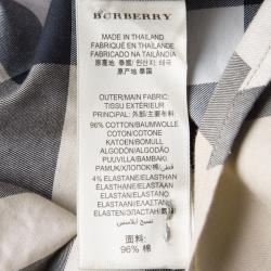 Pre Owned Burberry Brit Beige Cotton Novacheck Long Sleeve Button Front Shirt M
