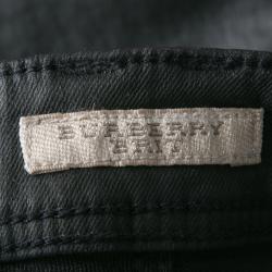 Pre Owned Burberry Brit Black Coated Westbourne Skinny Ankle Jeans M