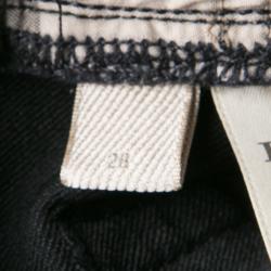Pre Owned Burberry Brit Black Coated Westbourne Skinny Ankle Jeans M