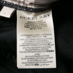 Pre Owned Burberry Brit Black Coated Westbourne Skinny Ankle Jeans M