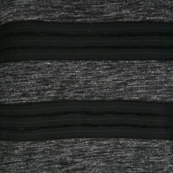 Pre Owned Burberry Brit Grey Contrast Frayed Trim Short Sleeve Top S