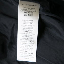  مملوكة مسبقًا فستان بربري تريكو أسود شبكة بأكمام قصيرة رقبة حرف V مقاس M