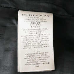 Pre Owned Burberry  London Black Wool and Cashmere Fur Collar Detail Double Breasted OverCoat S