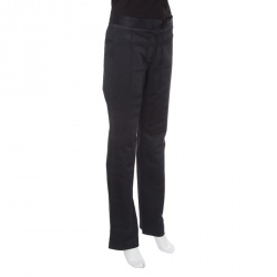 Pre Owned Burberry London Black Cotton Pixelated Trousers M
