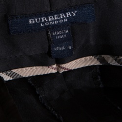 Pre Owned Burberry London Black Cotton Pixelated Trousers M